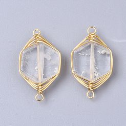 Соединители звеньев естественного кристалла кварца&nbsp;G-S359-045