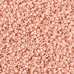 MIYUKIラウンドロカイユビーズ  日本製シードビーズ  15/0  （rr3327)染色不透明サーモン  15/0  1.5mm  穴：0.7mm  約250000個/ポンド&nbsp;SEED-G009-RR3327