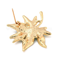 Многослойная брошь из сплава эмали в форме листа JEWB-U006-02A-KCG