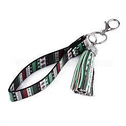 Llavero de borla de cuero de la PU&nbsp;KEYC-T006-01E