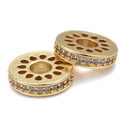 Полый латунный микропаве прозрачный кубический цирконий KK-P192-03G