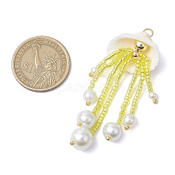 Подвески из стеклянных бусин в виде медуз&nbsp;PALLOY-MZ00571-04