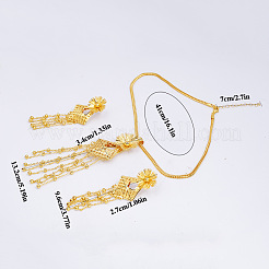 Комплекты из цветочного сплава и сережек для женщин&nbsp;FS-WGDE903-01