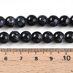 Выпечка окрашенные стеклянные бусины пряди&nbsp;DGLA-N008-8mm-10