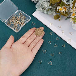 100 шт. 2-х стилевое латунное треугольное соединительное кольцо FIND-PH0020-38