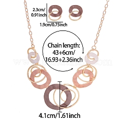 Комплекты из ожерелий с подвесками из эмалевого сплава и серег-гвоздиков для женщин&nbsp;FS-WG274F2-02