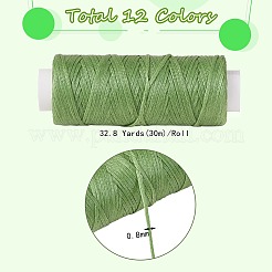 12 рулон 12-х цветного вощеного полиэфирного шнура YC-SZ0001-03B