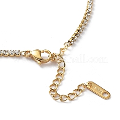 Collier pendentif en acier inoxydable 304 plaqué sous vide PVD avec zircone cubique&nbsp;NJEW-F317-01G