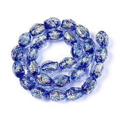 Ручной стеклянные фольга бисер пряди&nbsp;FOIL-N033-02B