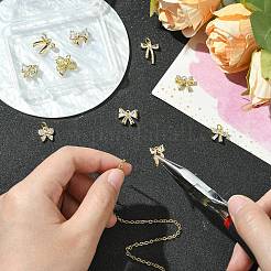 10 Stück 10 Stile Messing Micro Pave klare Zirkonia Charms&nbsp;KK-CJ0002-52