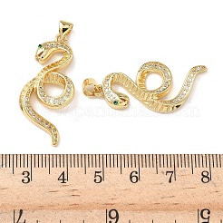 Pendentifs avec zircon cubiques à micro-pavés en laiton&nbsp;KK-L243-29G-13