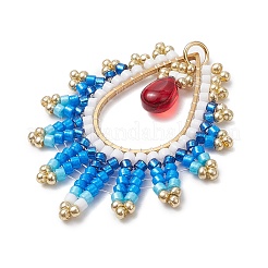 Подвески-слезинки из стекла ручной работы&nbsp;PALLOY-MZ00390-02