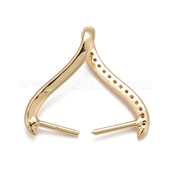 Стеллажное покрытие латунь микро паве кубический цирконий ледоруб щепотка поручни KK-B056-01KCG