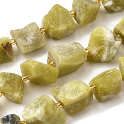 Сырой грубый натуральный лимонный нефрит бусины пряди G-Z087-B23
