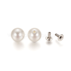 ABS Kunststoff Imitation Perle Nietnieten&nbsp;LS-KY-L076-B-01