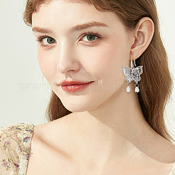 2 пара сережек-крючков из стерлингового серебра с родиевым покрытием STER-BBC0006-70