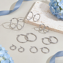 Boucles d'oreilles créoles hypoallergéniques en acier inoxydable 304&nbsp;EJEW-UN0005-39A