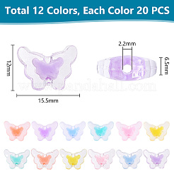 240 шт. Прозрачные акриловые бусины MACR-PH0001-74