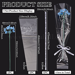 Хлопок вязание искусственный цветок гипсофилы AJEW-WH0314-414A