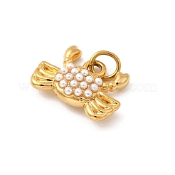 Подвески из искусственного жемчуга ABS из нержавеющей стали 304 STAS-B097-07G-05