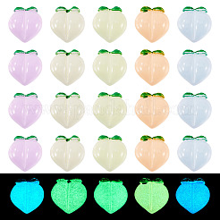 50 шт. 5-х цветные светящиеся полупрозрачные смоляные декоден-кабошоны&nbsp;RESI-TA0004-34