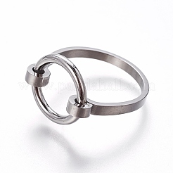 Fingerringe aus Edelstahl 304&nbsp;RJEW-E158-08P-19mm