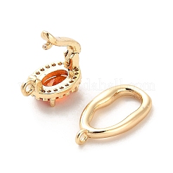 Латунные микро проложить кубического циркония раз за застежками&nbsp;LS-KK-G484-03B-G