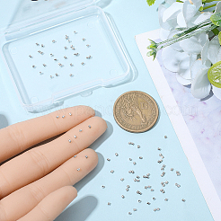 100 шт. 925 бусины-разделители из стерлингового серебра с родиевым покрытием&nbsp;STER-BBC0008-91