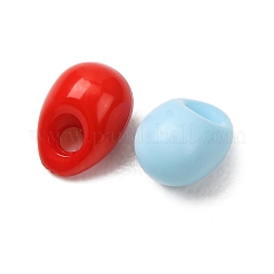 不透明なアクリルビーズ  ティアドロップ  ミックスカラー  8x5.5mm  穴：1.6mm  約4540個/500g&nbsp;AC-CBABC78-09