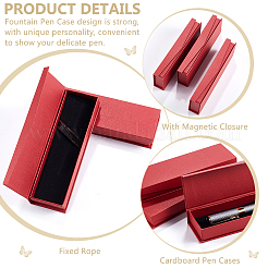 Прямоугольные картонные коробки для хранения ручек с магнитной крышкой CON-WH0094-39