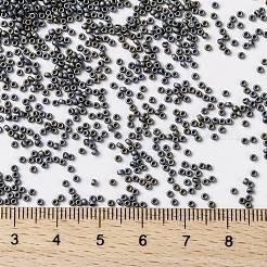 MIYUKIラウンドロカイユビーズ  日本製シードビーズ  15/0  （rr2002)マットメタリックシルバーグレー  15/0  1.5mm  穴：0.7mm  約27777個/50g&nbsp;SEED-X0056-RR2002