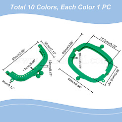 10 шт. 10-х цветные пластиковые рамки для кошельков с замком-поцелуем FIND-PH0007-42
