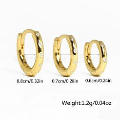 3 пара 925 серег-колец из стерлингового серебра с кубическим цирконием ZD9822-7