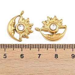 Подвески из нержавеющей стали 304 со стразами&nbsp;STAS-Z166-24G-04