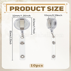 10 шт. пластиковая выдвижная катушка для значков&nbsp;AJEW-LP0007-23