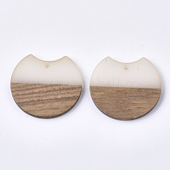 Pendentifs en bois de résine et de noyer&nbsp;X-RESI-T023-11F