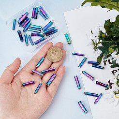 48 шт. 6-х столбчатые латунные наконечники для шнурков&nbsp;KK-PH0005-52