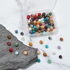 100 шт. Бусины из натуральных и синтетических драгоценных камней&nbsp;G-YW0001-11