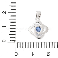 Подвески из тонкого серебра с кубическим цирконием STER-S008-01B-P