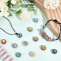 40 pièces de perles en porcelaine faites à la main de 10 couleurs&nbsp;PORC-PA0001-34