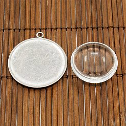 25 millimetro chiaro copertura di vetro cabochon cupola trasparente per foto che rende a pendente&nbsp;TIBEP-X0010-FF