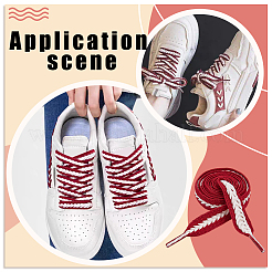 12 пара шнурков из поликоттона и пластика цвета пшеницы&nbsp;FIND-FG0005-24A