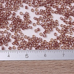 MIYUKIデリカビーズ  シリンダー  日本製シードビーズ  11/0  （db0913)スパークリングサーモンライニングトパーズ  1.3x1.6mm  穴：0.8mm  約10000個/袋  50 G /袋&nbsp;SEED-X0054-DB0913