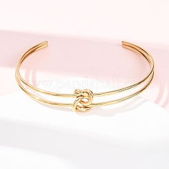Bracelets manchettes double couche en acier inoxydable 304 pour femmes&nbsp;BJEW-Z165-01G