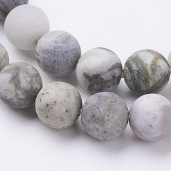 Природные бамбуковых листьев агат бисер нитей G-J376-13F-8mm