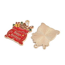 Новогодняя тема сплава эмали подвески&nbsp;ENAM-C031-01G-06