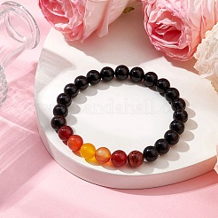 Braccialetti elastici con perline di pietre preziose naturali per le donne&nbsp;BJEW-TA00536-01
