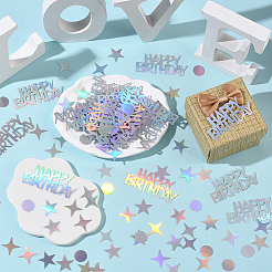 プラスチック紙吹雪2袋  誕生日パーティーのお祝いに  スター  10~20x10~44x0.1mm  30 G /袋&nbsp;DIY-SC0031-54C