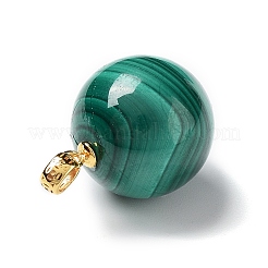 Круглые подвески из натурального малахита G-P501-07G