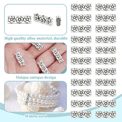 100 шт. многорядные звенья из сплава тибетского стиля&nbsp;FIND-GO0003-10AS